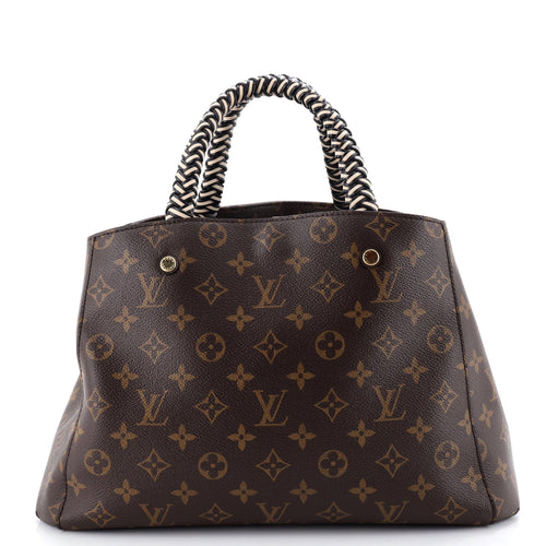 Braided Handle Montaigne Handbag Monogram Canvas MM