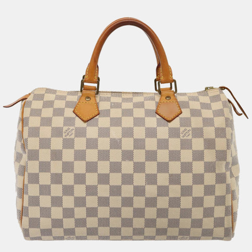 White Damier Azur Canvas Speedy 30 handbag