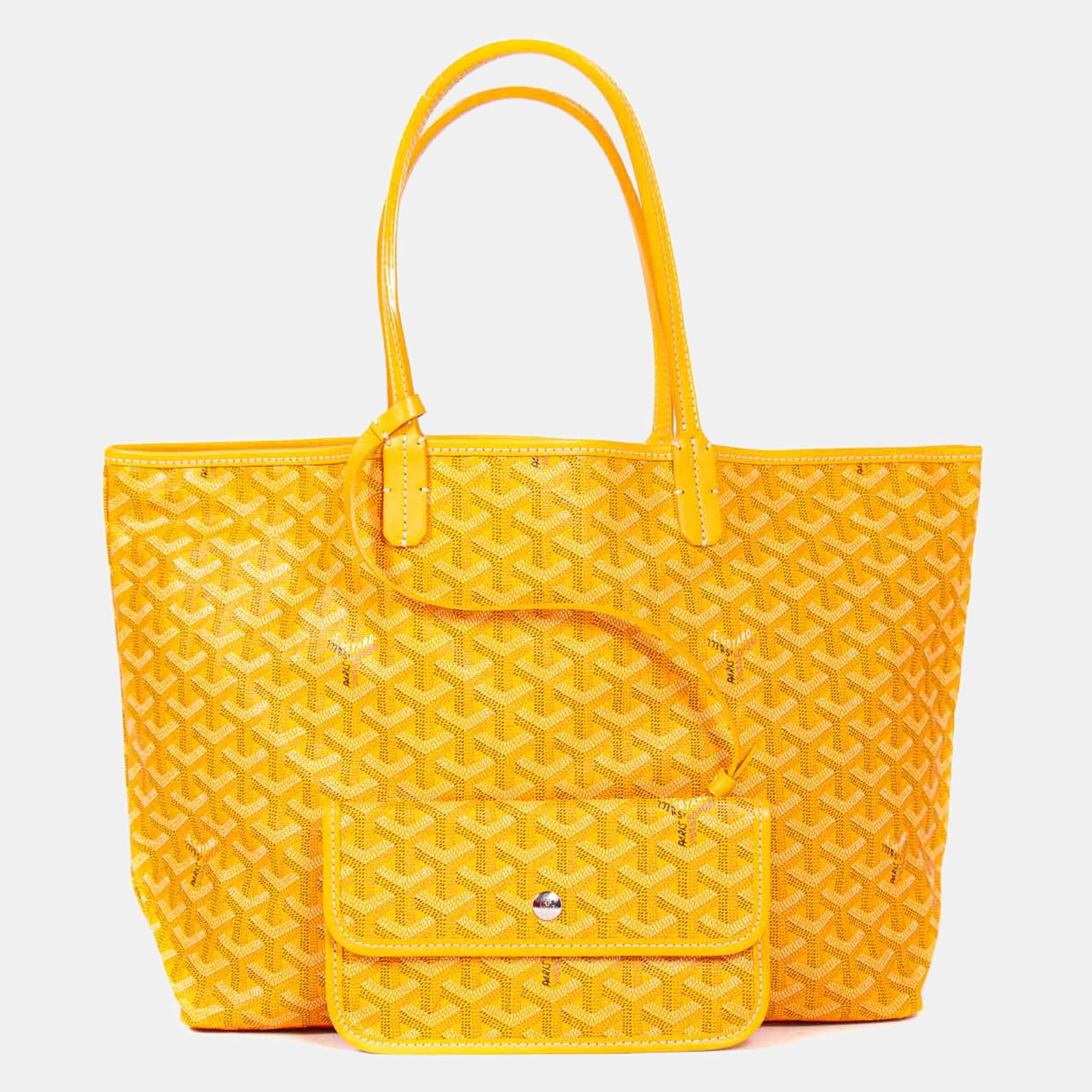 Goyard Yellow Goyardine Coated Canvas and Leather Saint Louis PM Tote