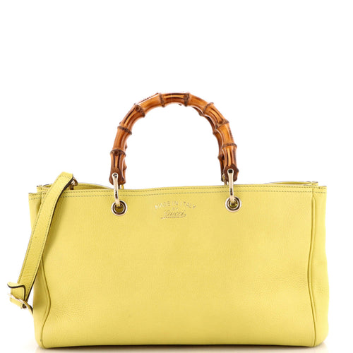 GUCCI Bamboo Shopper Tote Leather Medium