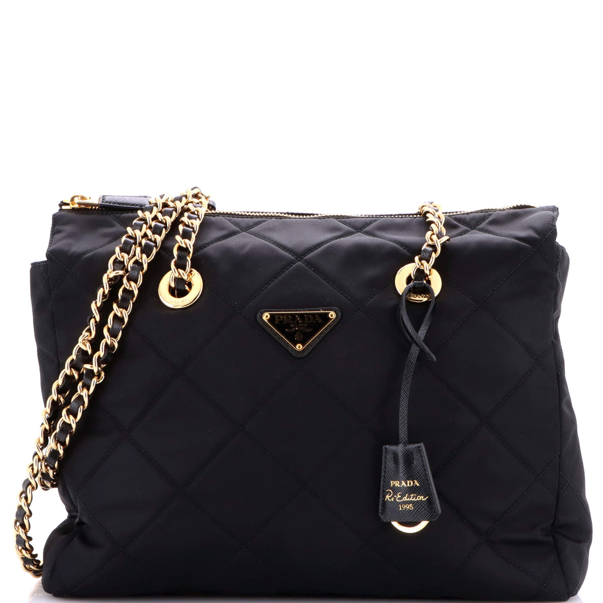 Prada PRADA Re-Edition 1995 Chain Tote Quilted Re-Nylon Medium