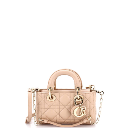 Lady D-Joy Bag Cannage Quilt Lambskin Micro