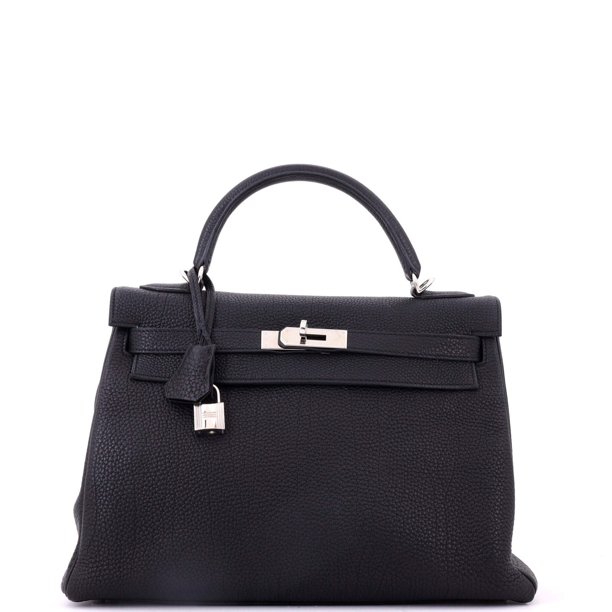 Herm?s Kelly Handbag Noir Togo with Palladium Hardware 32