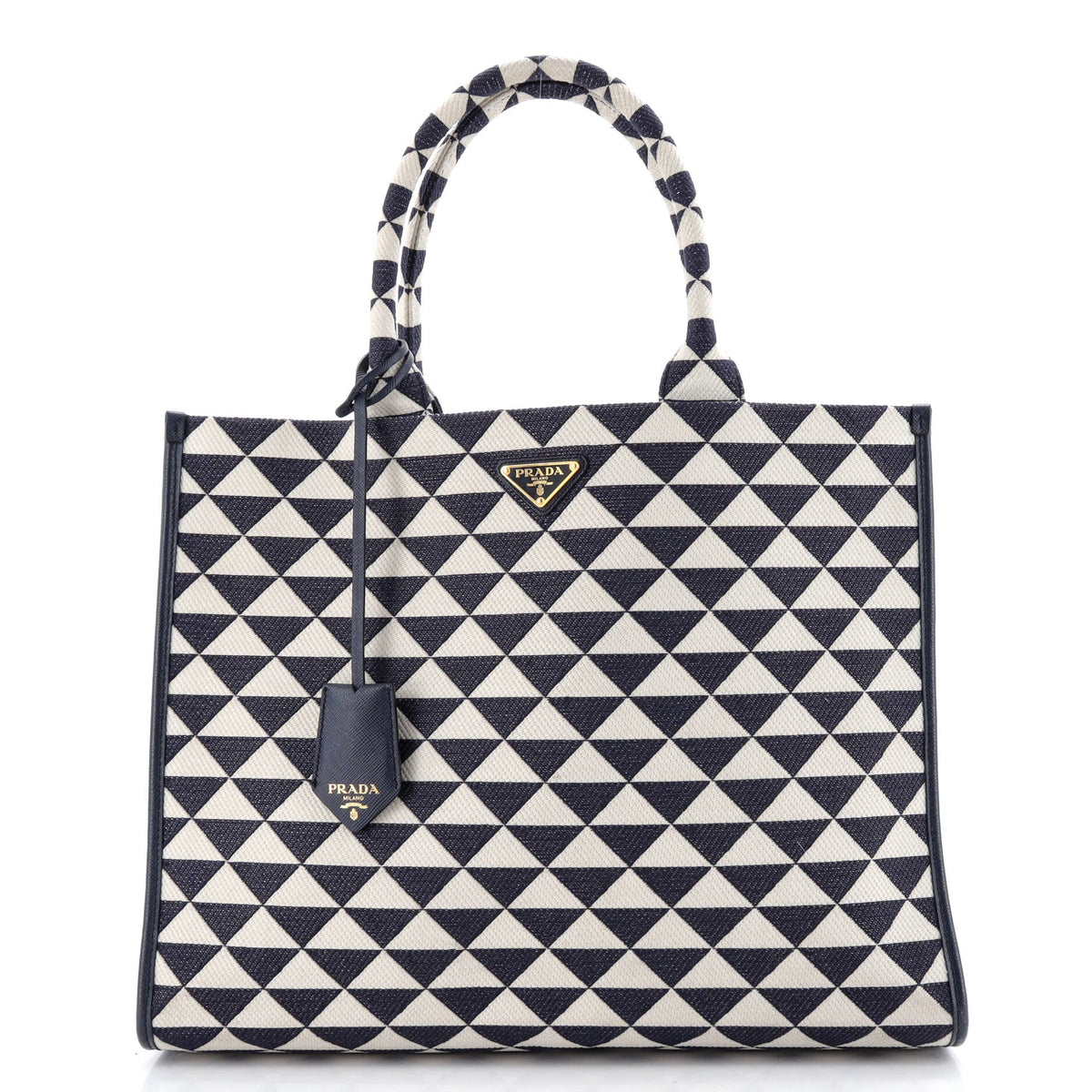 Prada PRADA Symbole Shopper Tote Jacquard Large