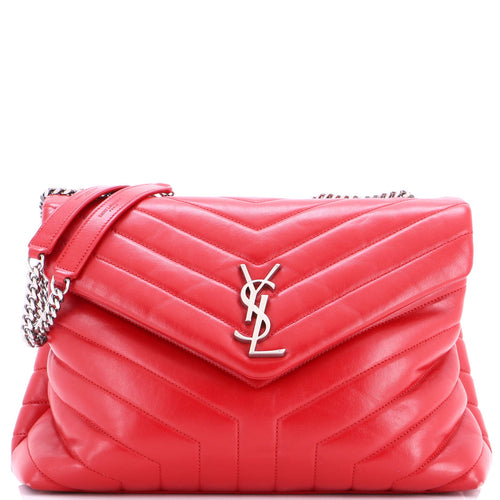 Loulou Shoulder Bag Matelasse Chevron Leather Medium