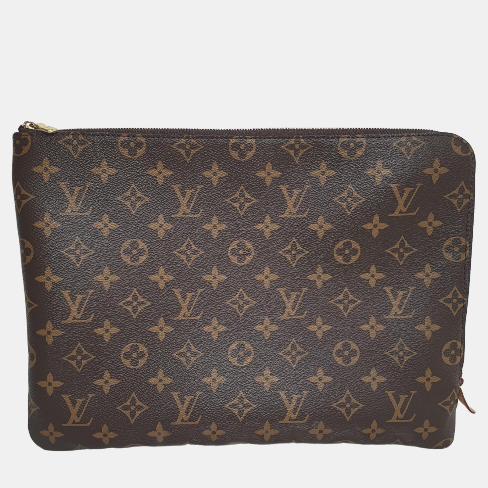 Louis Vuitton Pochette Etui Voyage MM en toile monogrammée marron