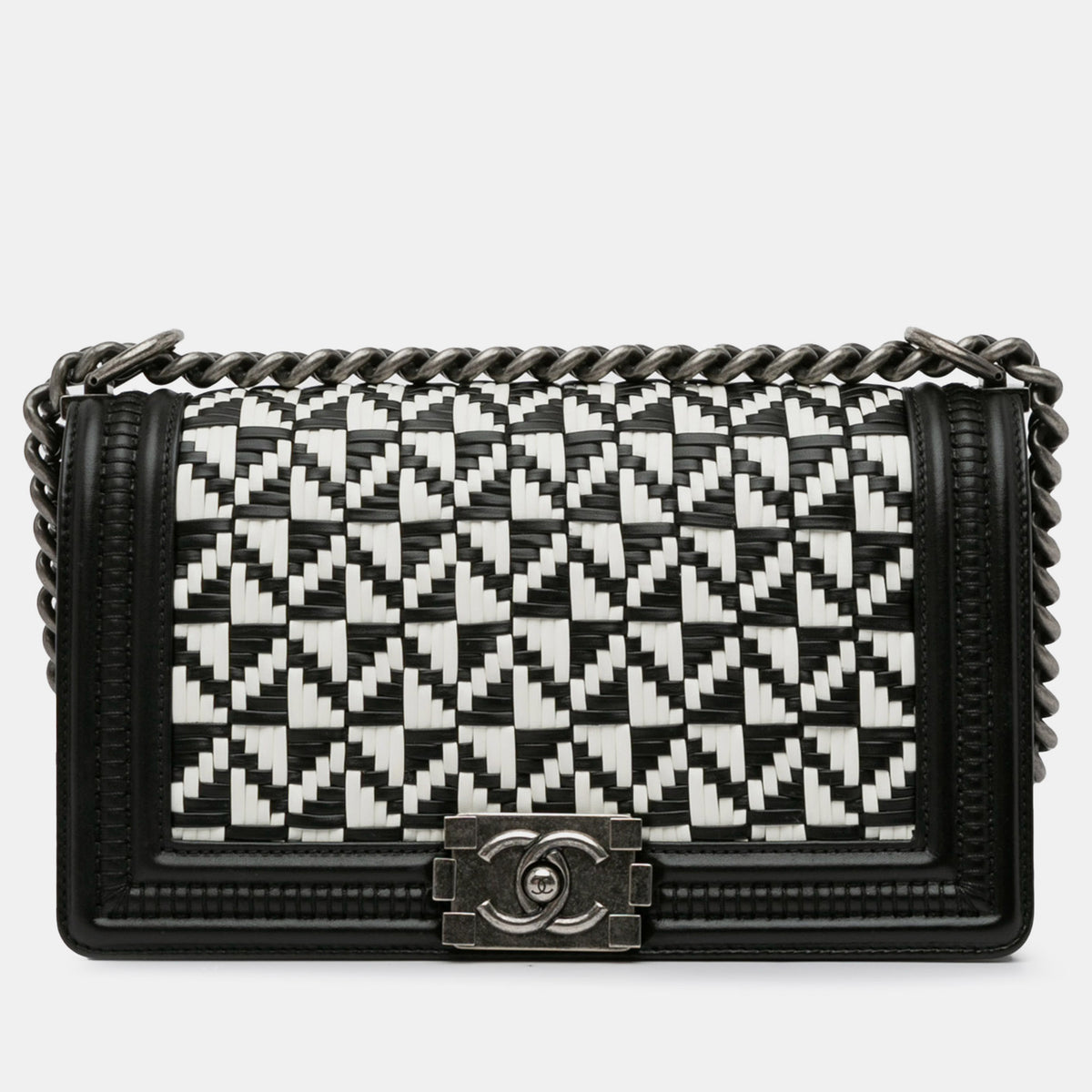 Chanel Medium Woven Boy Flap Bag