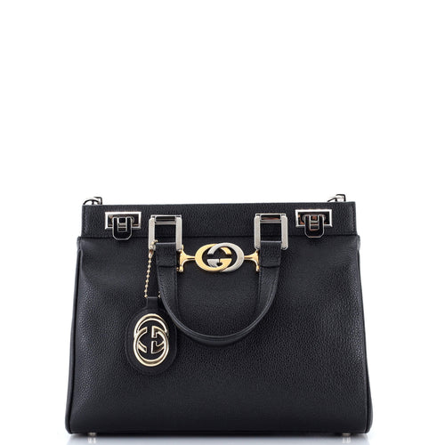 GUCCI Zumi Top Handle Bag Leather Small