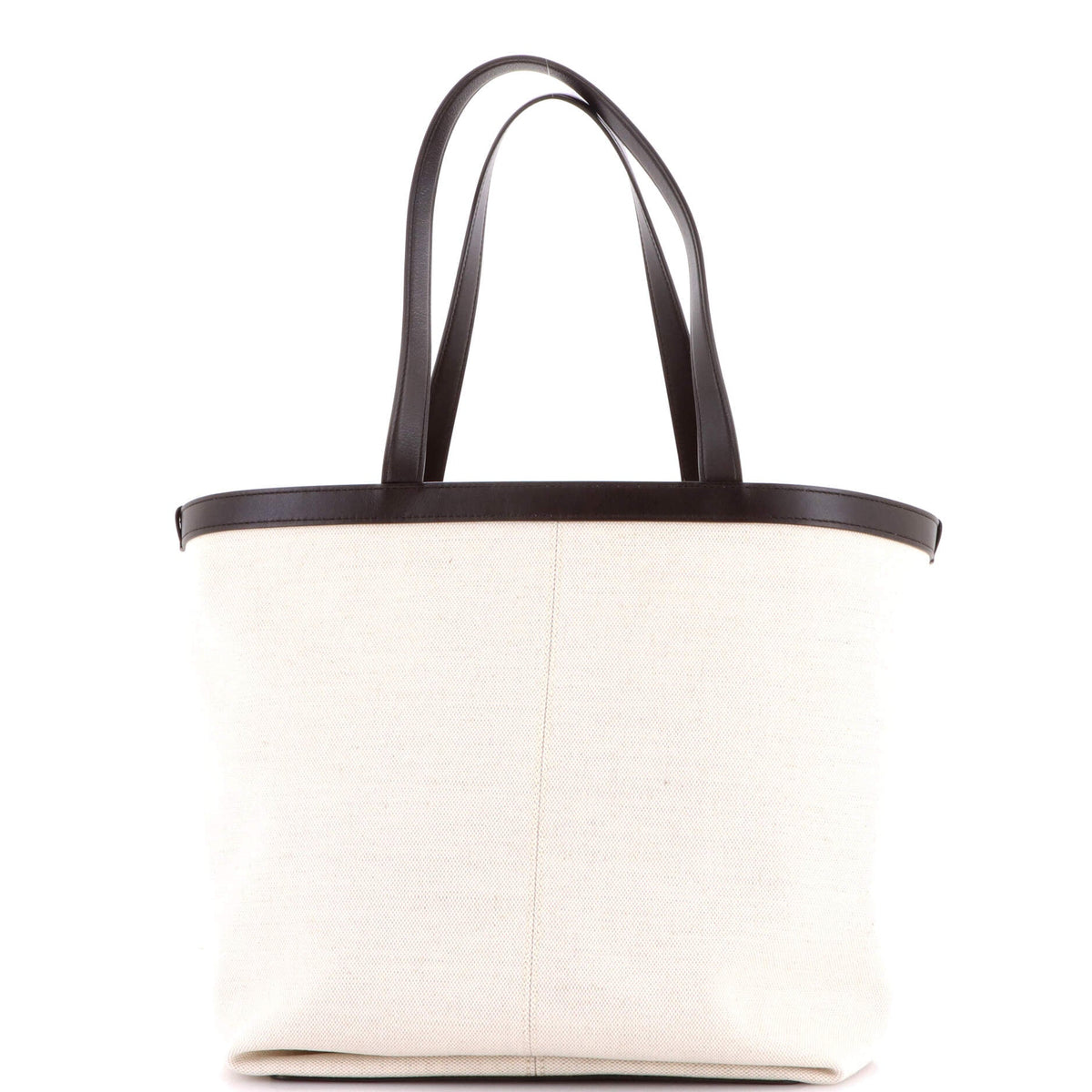Bottega Veneta Flip Flap Tote Canvas with Intrecciato Leather Medium
