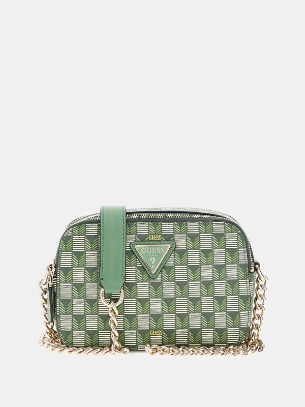 Guess G Wave Geometric-Print Mini Crossbody