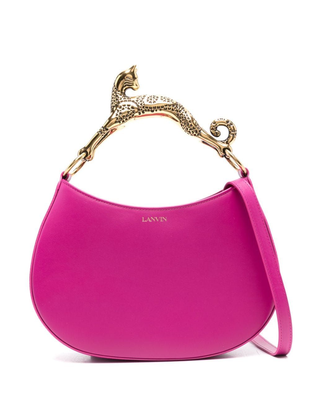 Lanvin Women's Hobo Bag With Cat Handle in Fuchsia | LWBGSHC1NAPAA21