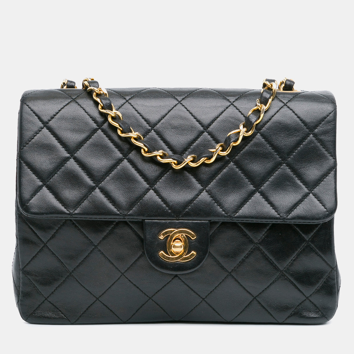 Chanel Mini Square Classic Lambskin Leather Single Flap Bag