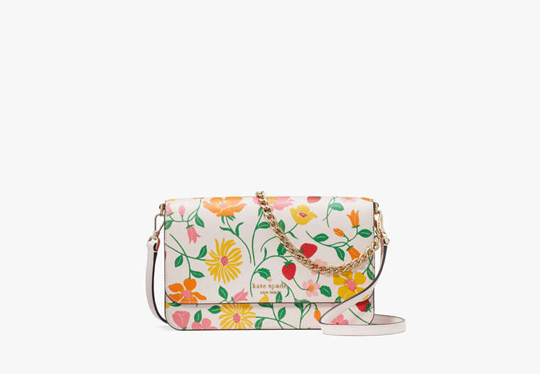 Kate Spade New York Madison – Verwandelbare Umhängetasche mit bedruckter Umschlagklappe und Strawberry Garden