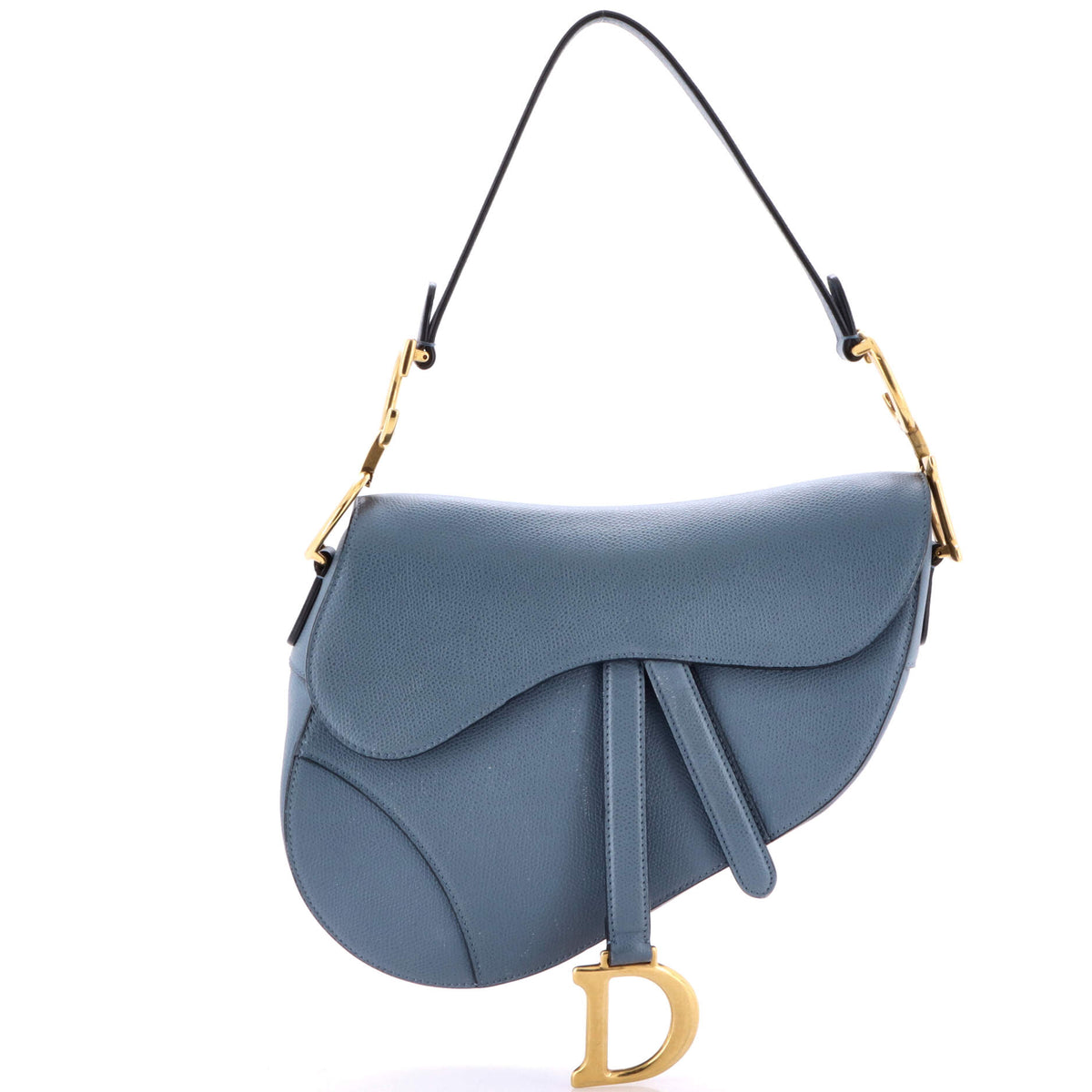 Christian Dior Saddle Handbag Leather Medium