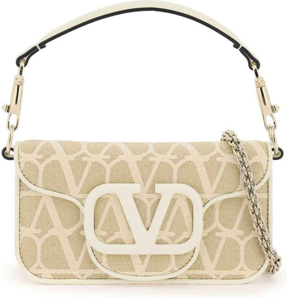 Valentino Garavani Women's LocÃ² Small Shoulder Bag in Nude & Neutrals | Size UNICA | 4W2B0L97IVW