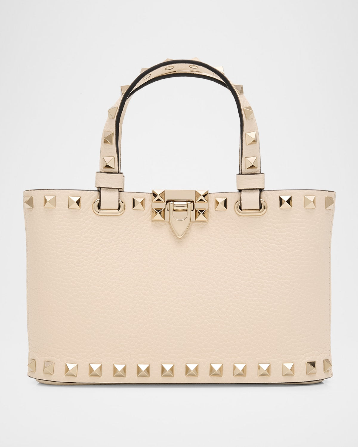 Valentino Rockstud Mini Grainy Calfskin Shopping Bag