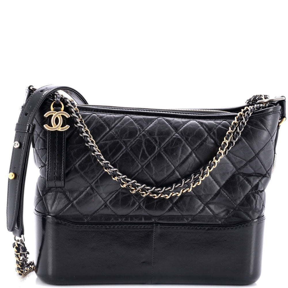 CHANEL Gabrielle Hobo Quilted Aged Calfskin Medium