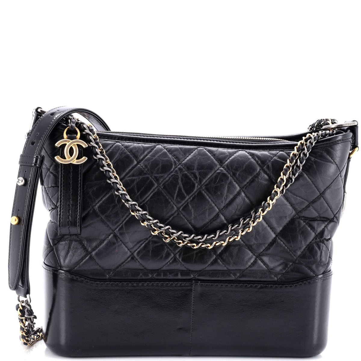 Chanel CHANEL Gabrielle Hobo Quilted Aged Calfskin Medium