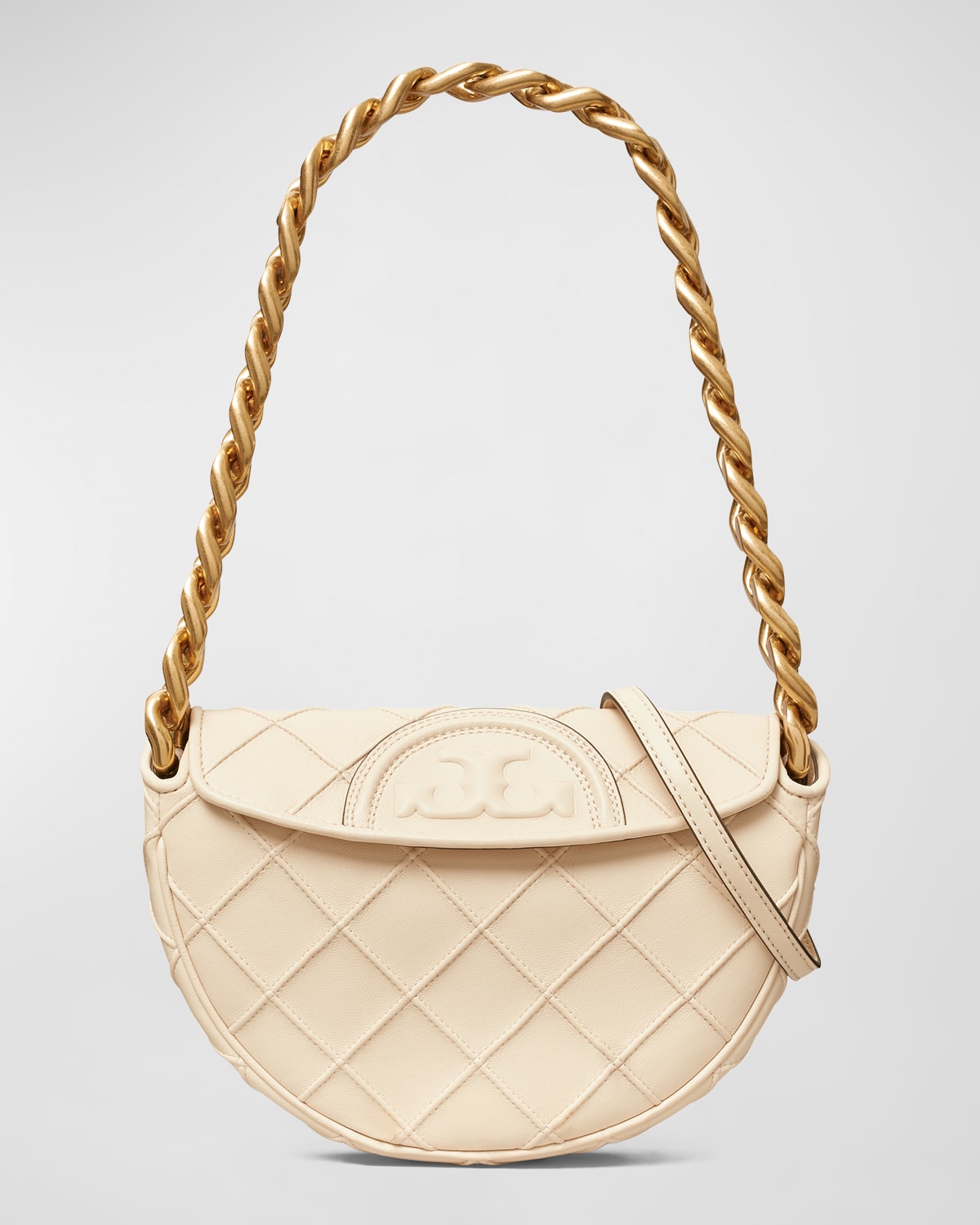 Tory Burch Fleming Mini Crescent Shoulder Bag