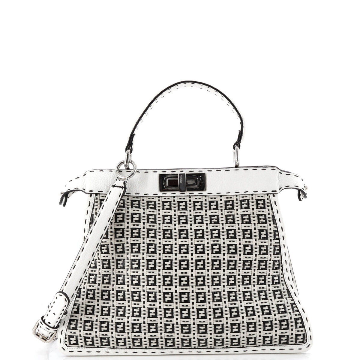 Fendi FENDI Peekaboo ISeeU Bag Woven Leather Medium