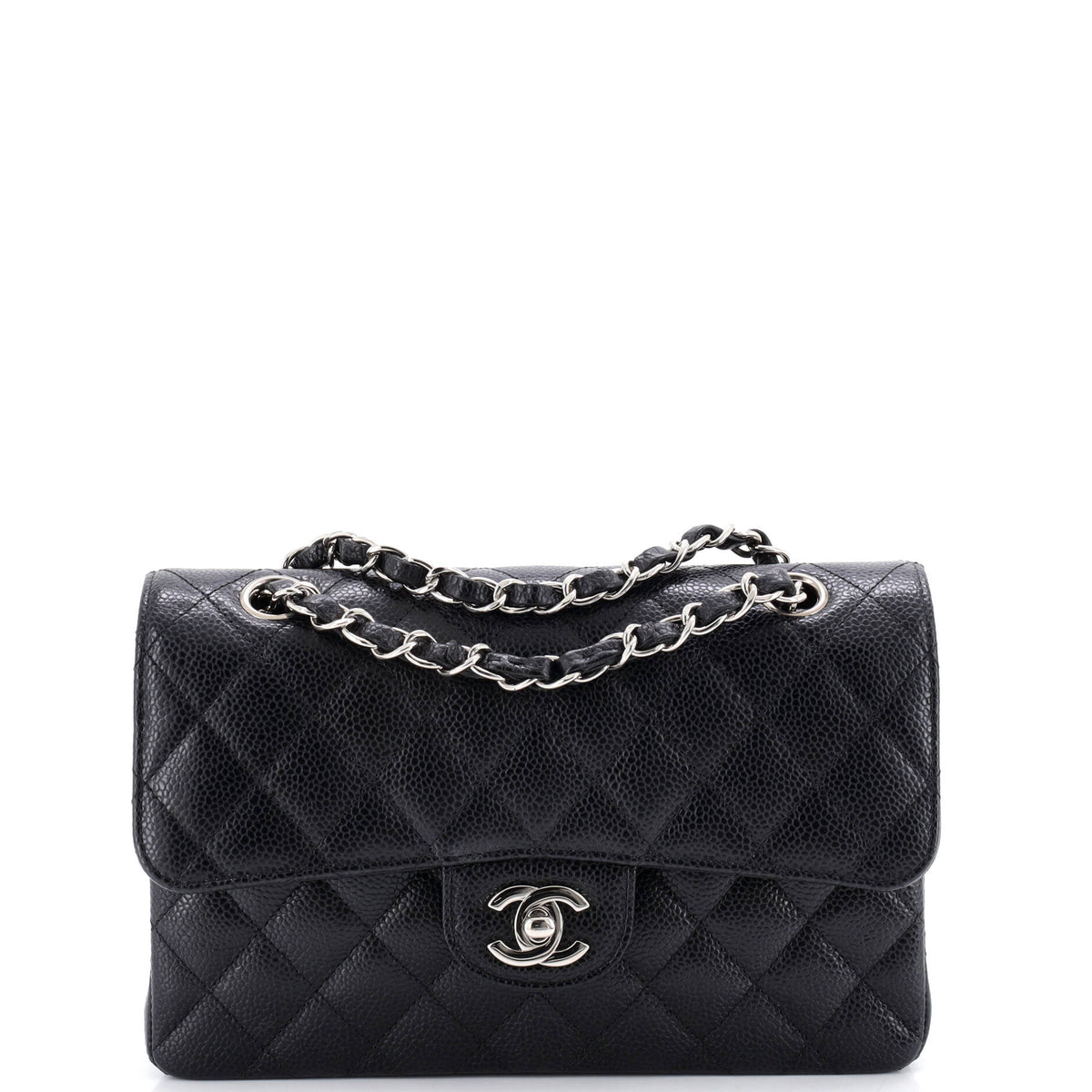 Chanel CHANEL Classic Double Flap Bag Quilted Caviar Small