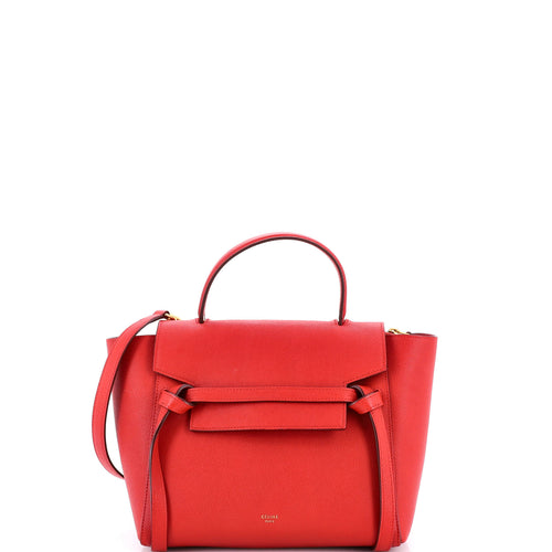 CELINE Belt Bag Textured Leather Micro