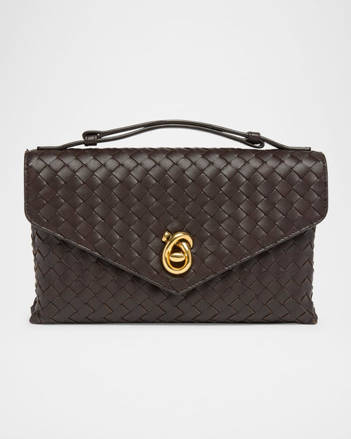 Knot Lock Leather Top-Handle Bag