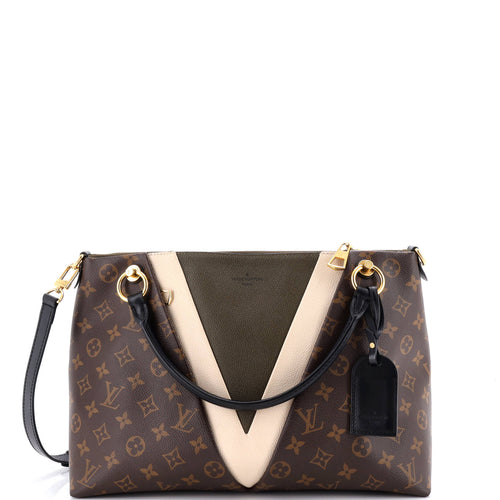 V Tote Monogram Canvas and Leather MM