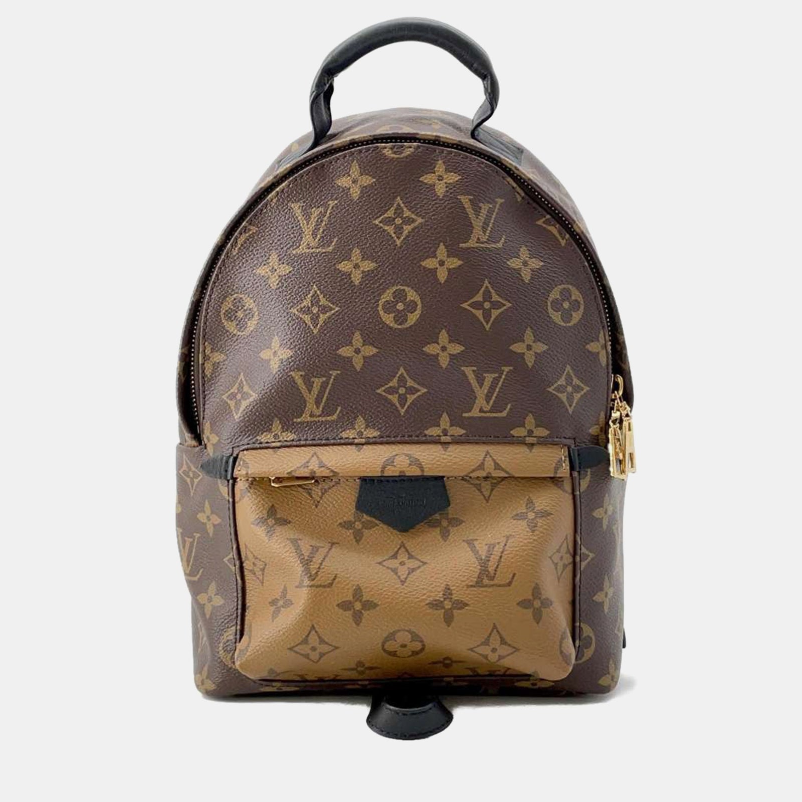 Louis Vuitton Noir Monogram Reverse Canvas Palm Springs Rucksack Größe PM