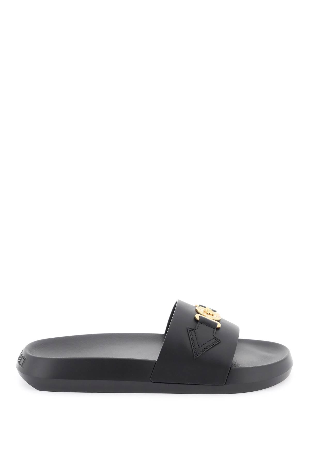 Versace Men's Medusa Biggie Slides in Nero | Size 43 | 1010628DV46G