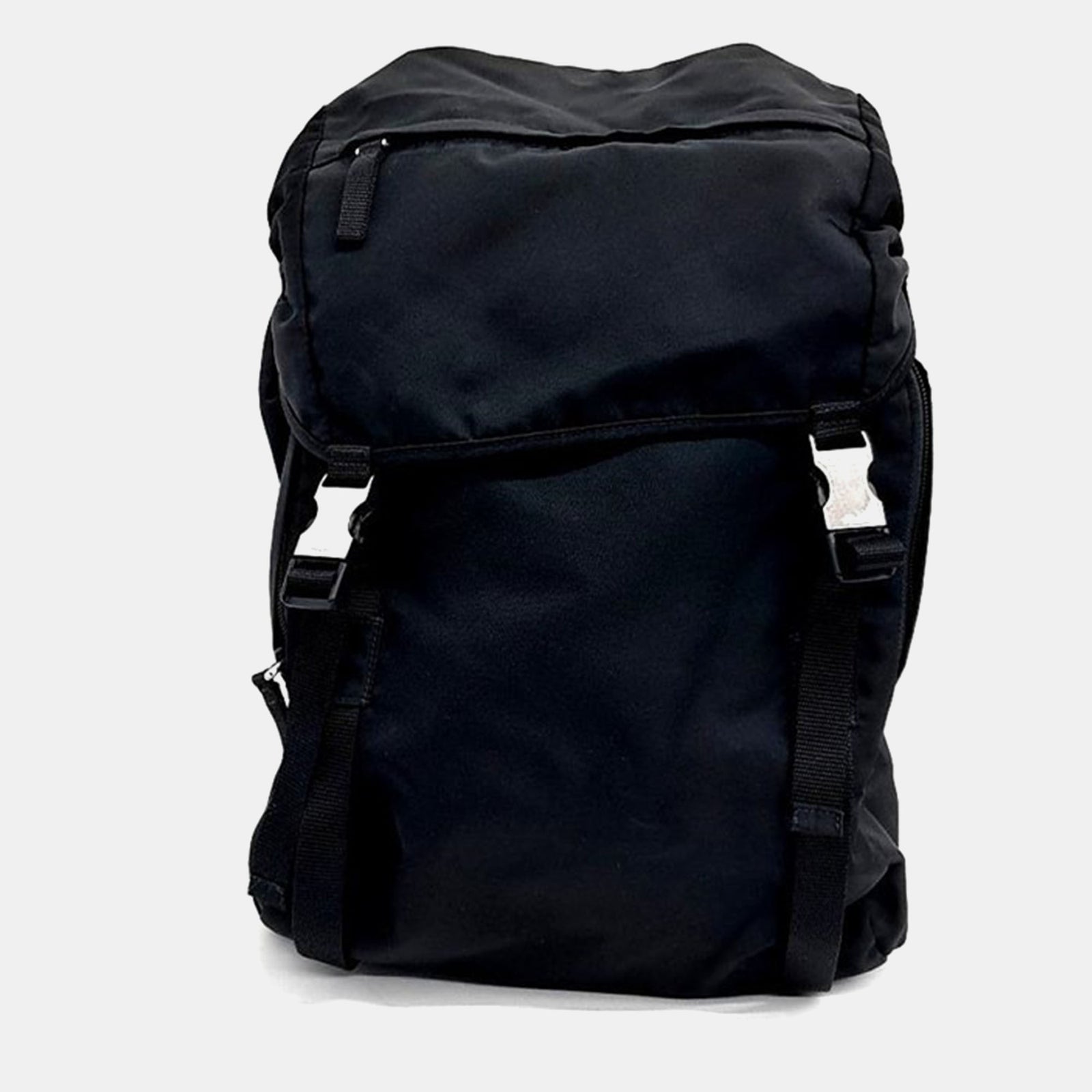 Prada Black Tessuto Montagna Double Buckle Backpack