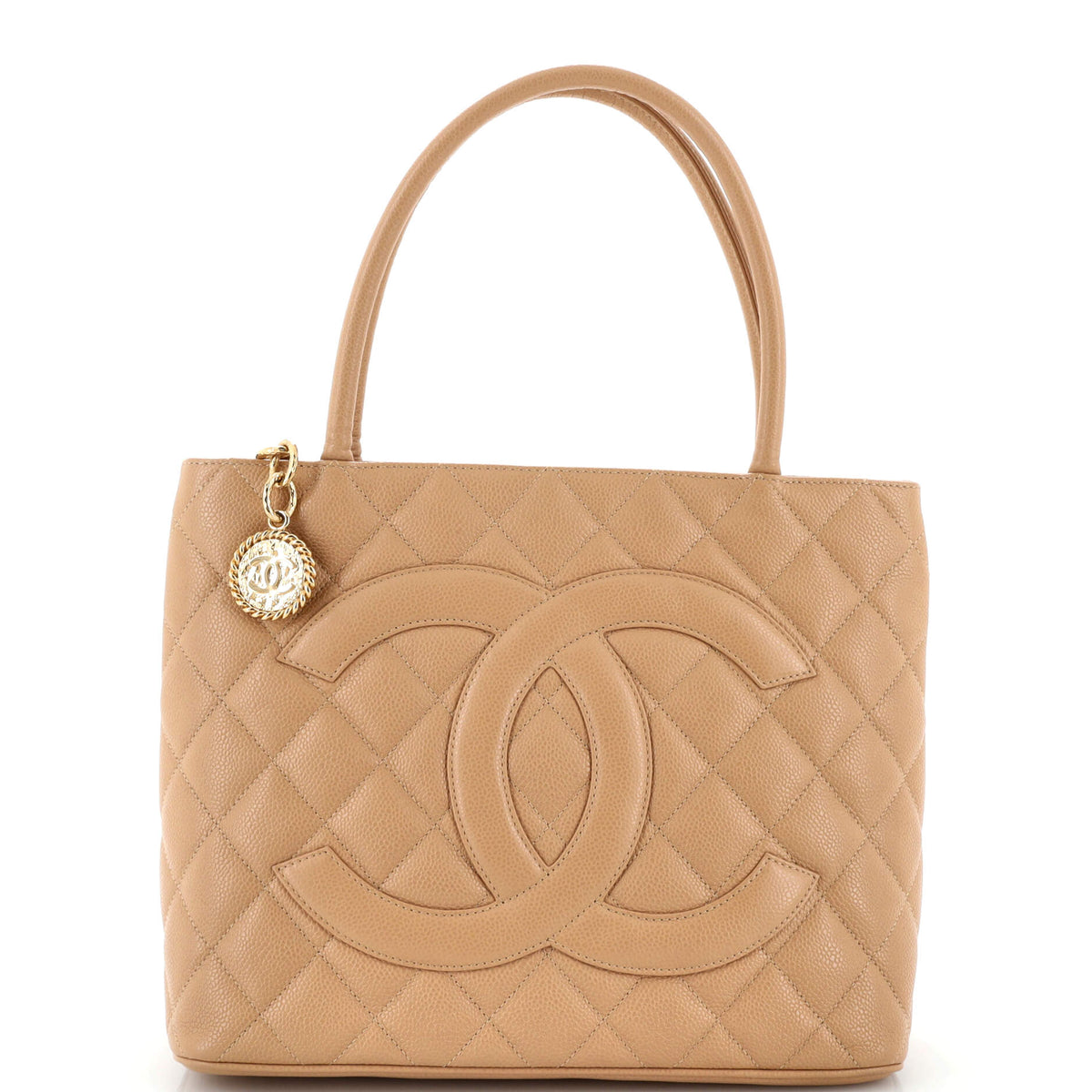 Chanel CHANEL Medallion Tote Quilted Caviar