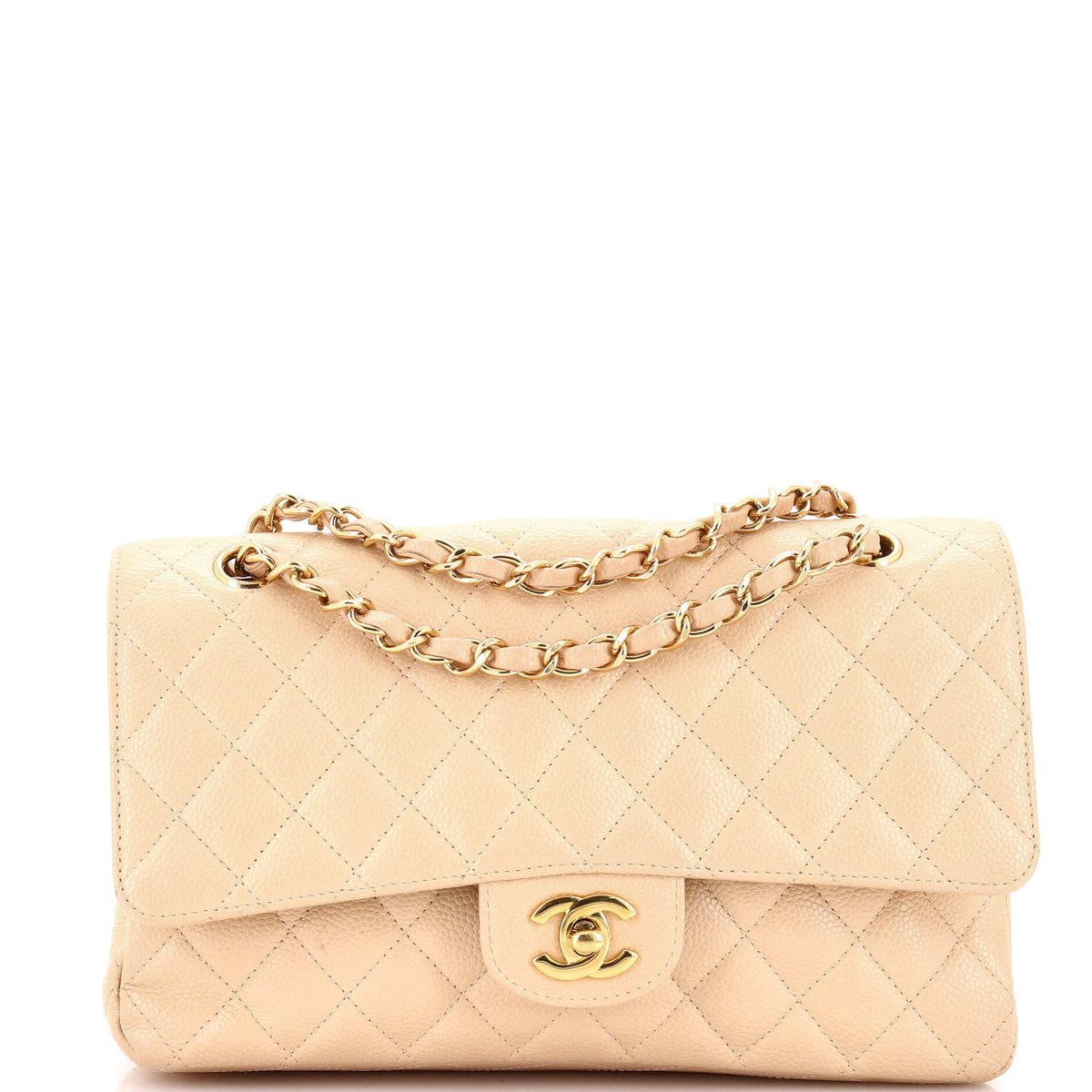 Chanel CHANEL Classic Double Flap Bag Quilted Caviar Medium