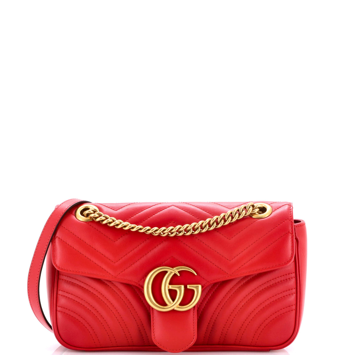 Gucci GUCCI GG Marmont Flap Bag Matelasse Leather Small