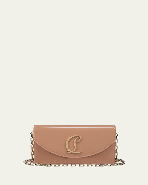 Loubi54 Flap Patent Leather Clutch Bag