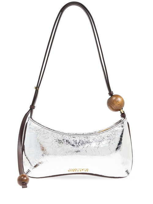 Women's Le Bisou Perle Leather Shoulder Bag in Silver | Size UNI | 231BA057