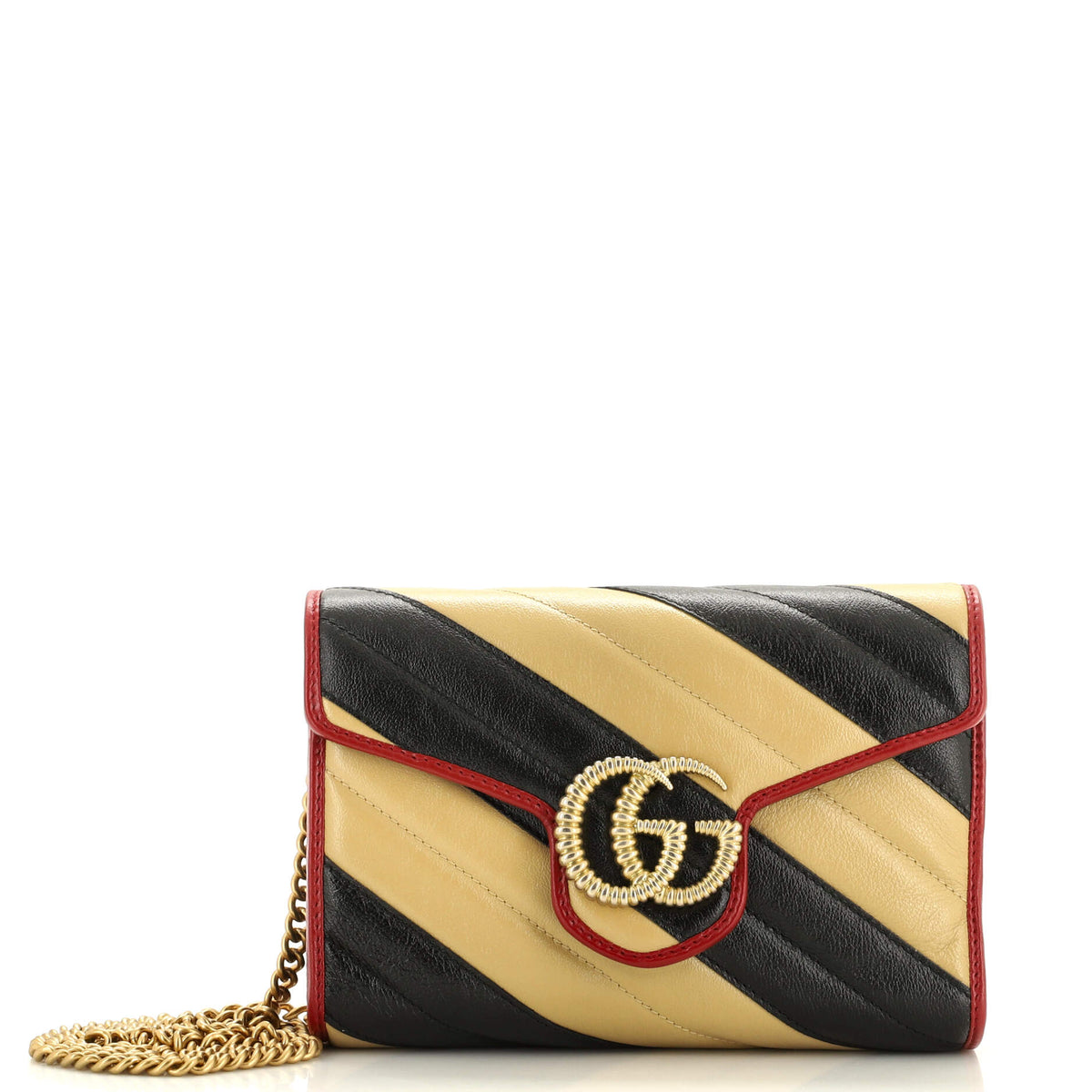 Gucci GUCCI GG Marmont Chain Wallet Diagonal Quilted Leather Mini