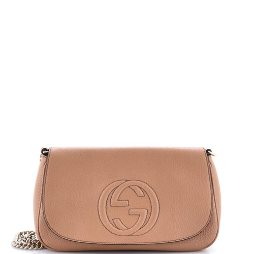 GUCCI Soho Chain Crossbody Bag Leather Medium