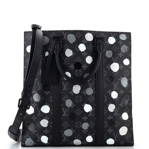 Sac Plat Bag Yayoi Kusama Painted Dots Monogram Eclipse Canvas
