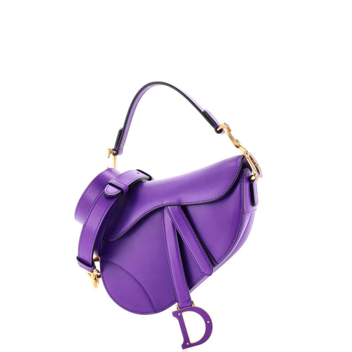 Saddle Handbag with Strap Leather Mini
