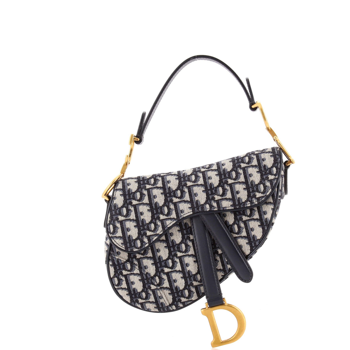 Christian Dior Saddle Handbag Oblique Canvas Mini