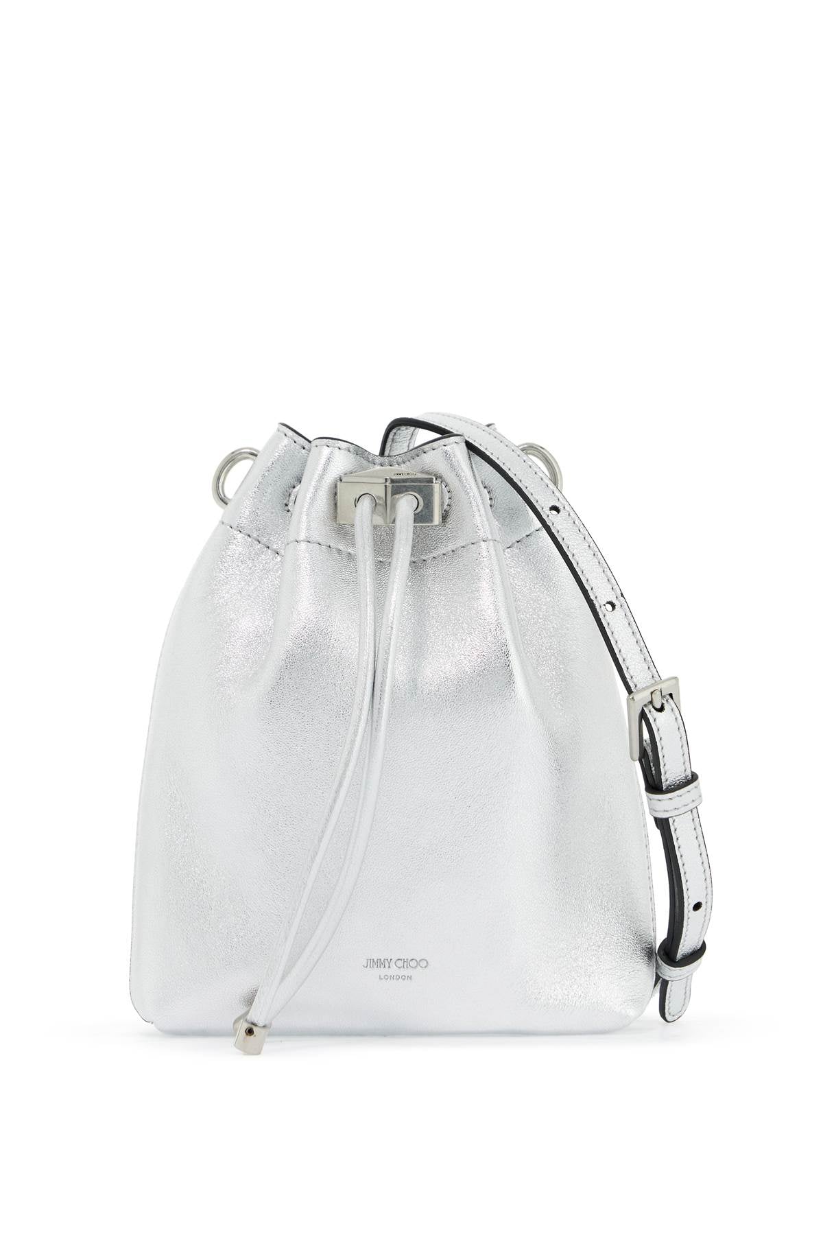 Jimmy Choo Women's Bon Bon Bucket N/s Shoulder Bag in Argento | BONBONBCKTNSMNMNA