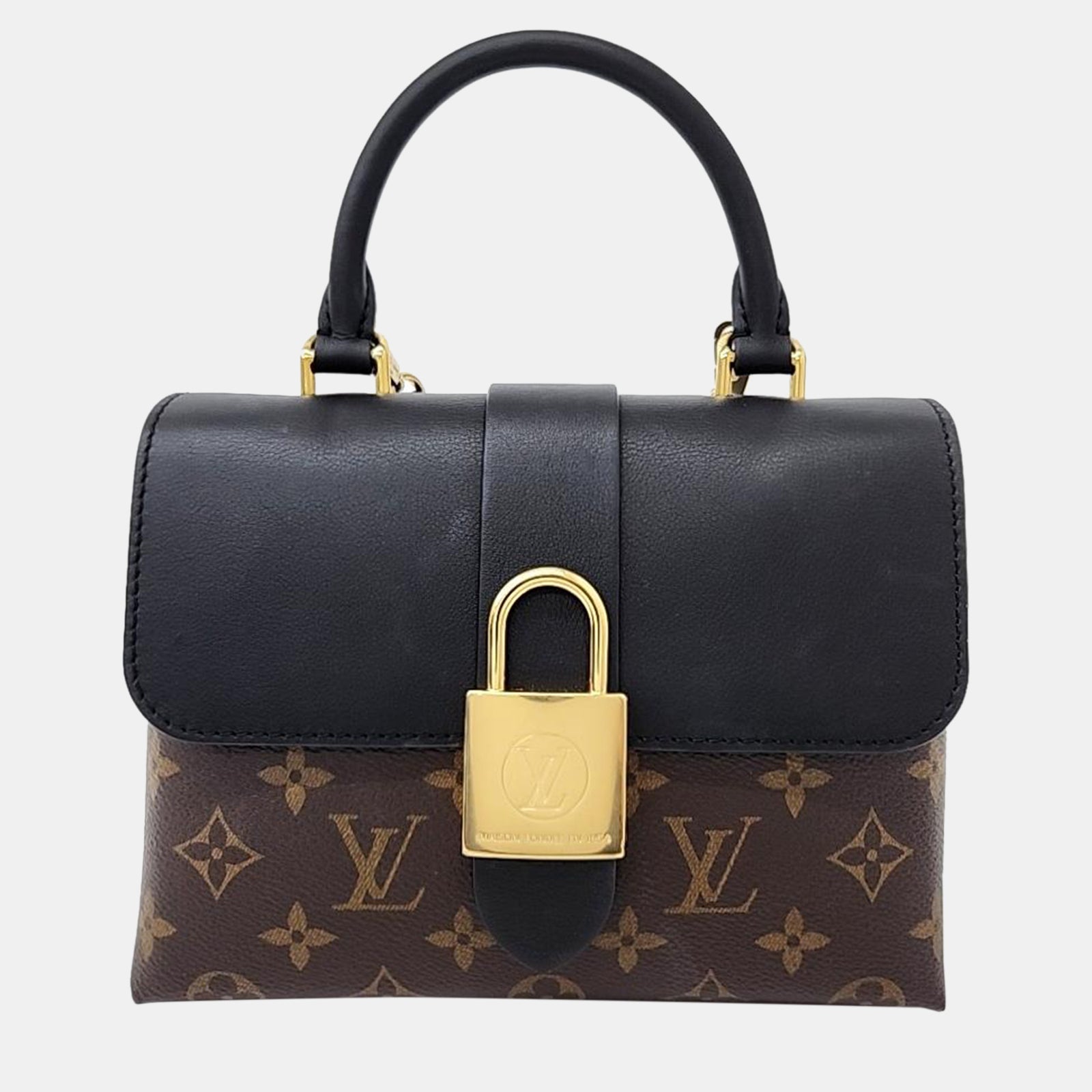 Louis Vuitton Sac Locky BB en toile monogrammée marron et cuir