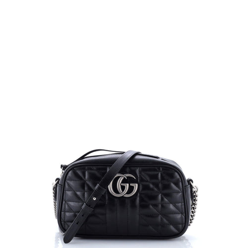 GUCCI GG Marmont Shoulder Bag Mixed Matelasse Leather Small