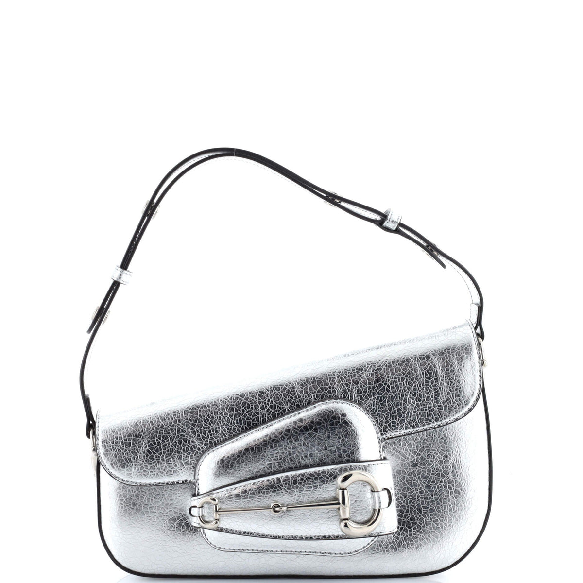 Gucci GUCCI Horsebit 1955 Asymmetric Shoulder Bag Leather Mini