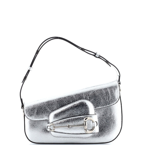 GUCCI Horsebit 1955 Asymmetric Shoulder Bag Leather Mini