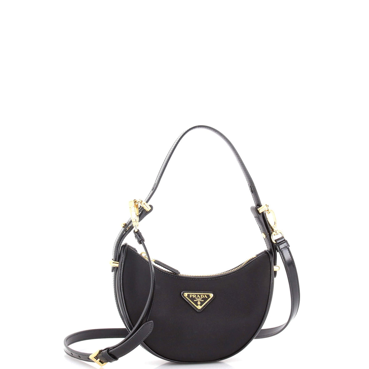 Prada PRADA Arque Half Moon Hobo Tessuto Small