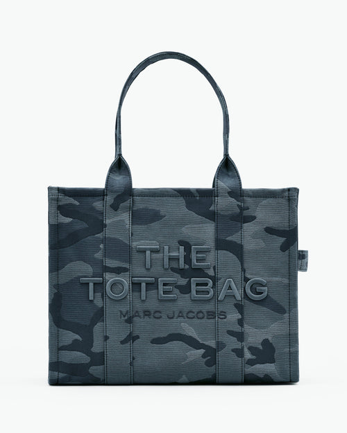 The Camo Jacquard Large Tote Bag in Blue Multi