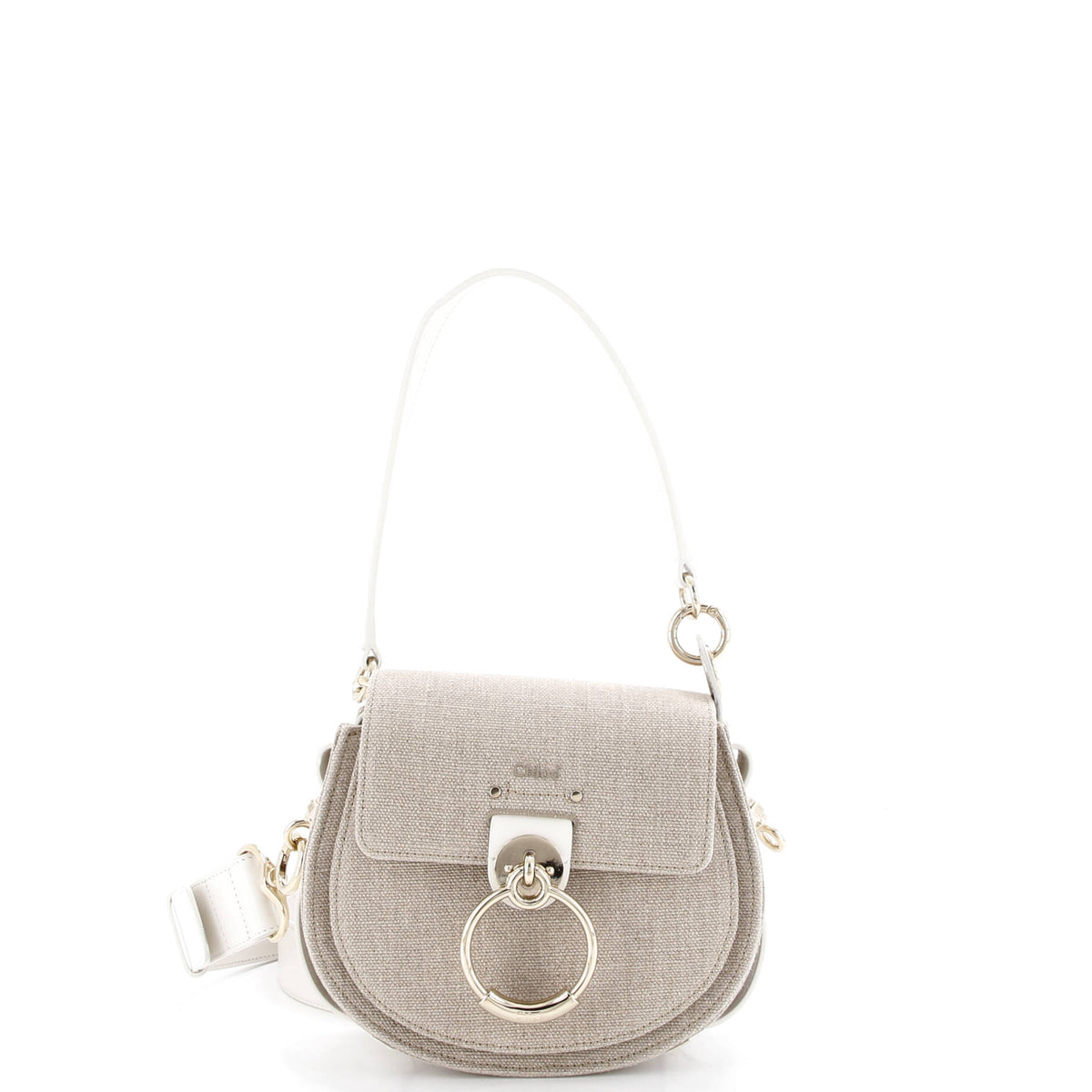 Chloe CHLOE Tess Bag Canvas with Leather Small