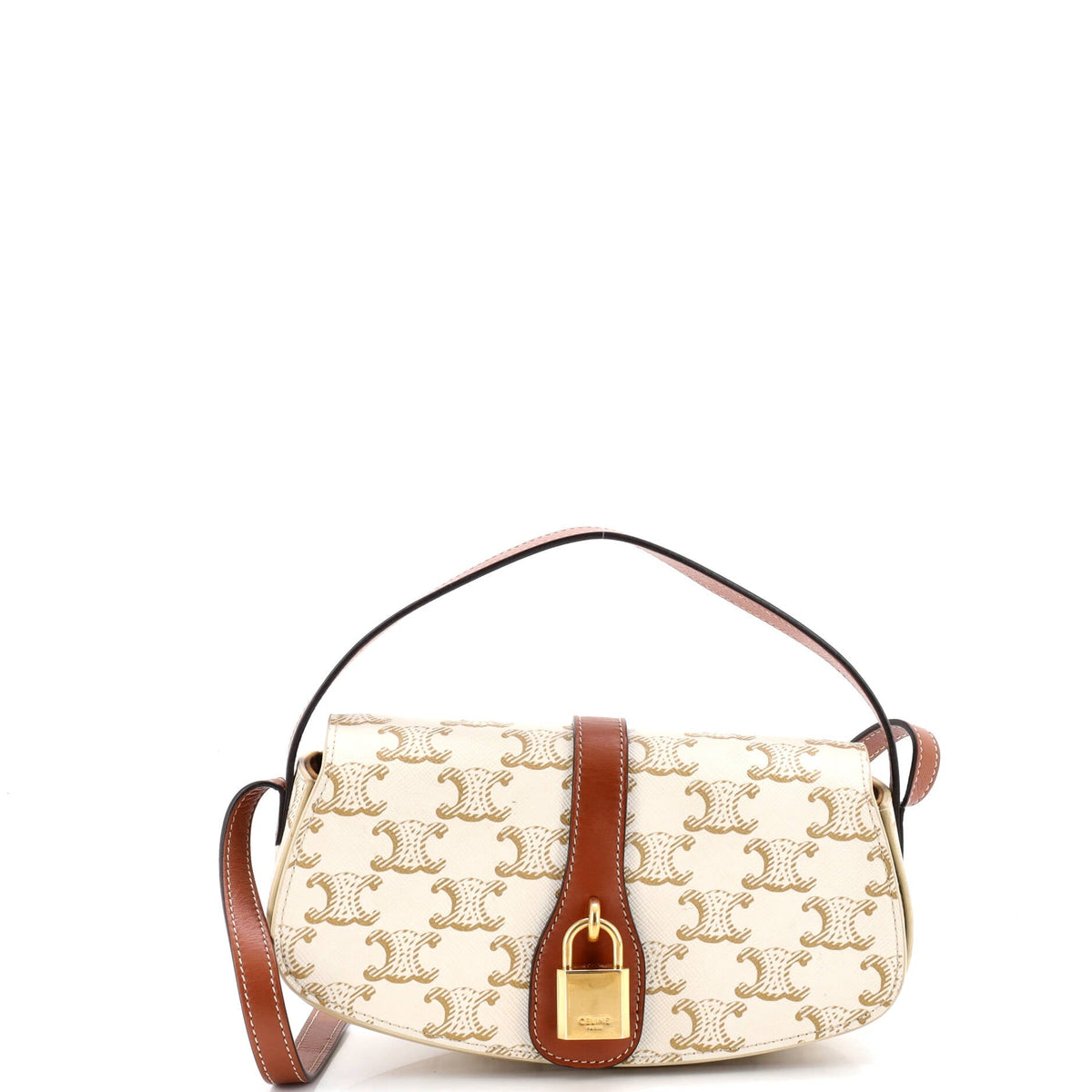 Celine CELINE Tabou Clutch with Strap Triomphe Coated Canvas